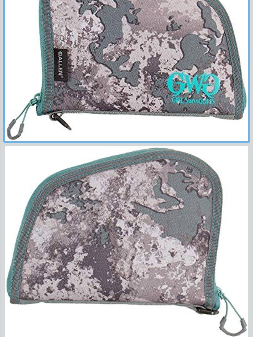 GWS Girl with Guns Camouflage Pistol Case in Gray & Teal